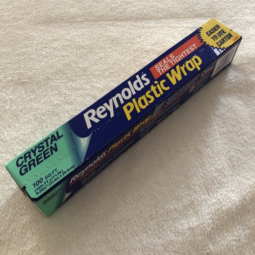 VTG 1996 Reynolds Crystal Green Plastic Wrap NOS Unused Retro Kitchen Movie Prop